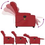 vidaXL Fauteuil inclinable de massage Rouge Similicuir