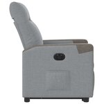 vidaXL Fauteuil inclinable électrique gris clair tissu