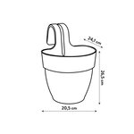 Pot de fleurs Small - Anthracite - Balcon extérieur - 24.1 x 20.5 x 26.5 cm
