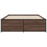 vidaXL Cadre de lit sans matelas chêne marron 120x190 cm