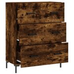 vidaXL Buffet chêne fumé 69 5x34x90 cm bois d'ingénierie