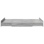 vidaXL Cadre de lit avec rangement Sonoma gris 120 x 190 cm