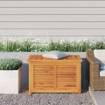 vidaXL Boîte de rangement de jardin et sac 90x50x58cm bois massif teck