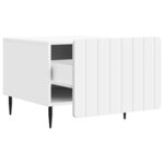 vidaXL Table basse avec tiroir Blanc 49 x 50 x 42 cm Bois d'ingénierie