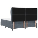 vidaXL Lit à ressorts avec matelas gris foncé 180x200 cm en velours