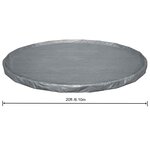 Bestway Couverture de piscine Ø4 27 m Rond Polyester Gris