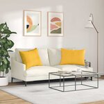 vidaXL Coussins de canapé 2 Pièces Jaune clair 70 x 50 cm