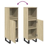 vidaXL Armoire salle de bain chêne sonoma 30x30x100 cm