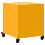 vidaXL Tables de chevet 2 Pièces jaune moutarde 36x39x43 5 cm acier