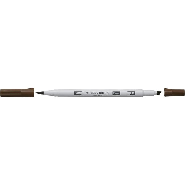 Marqueur Base Alcool Double Pointe ABT PRO 969 chocolat TOMBOW