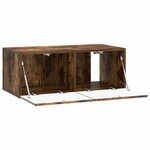 vidaXL Meuble TV mural 78 5 x 41 x 30 cm Chêne fumé Bois d'ingénierie