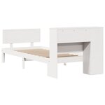 vidaXL Lit bibliothèque sans matelas blanc 90x190cm bois de pin massif