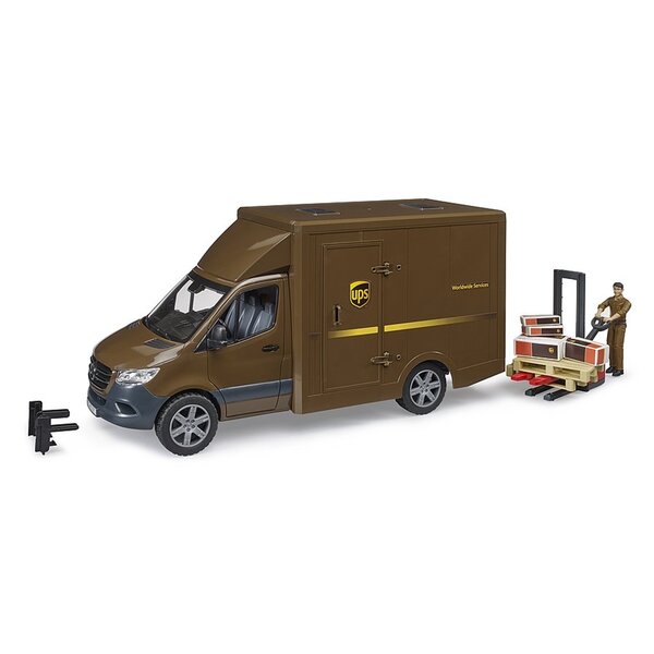 Bruder 02678 - Camion UPS Mercedes Benz Sprinter avec conducteur et accessoires