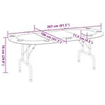 vidaXL Table de poker pliable 10 joueurs Bleu 207x106x76 cm