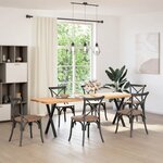 vidaXL Pieds de table à manger en forme de X  2 pièces  noir  57 x (72-73) cm  acier