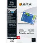Sachet 20 pochettes perforées A4 paysage Exactive EXACOMPTA