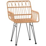 vidaXL Ensemble de Dîner de Jardin 5 Pièces en Poly Rattan Marron