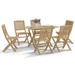 vidaXL Ensemble à manger de jardin 7 Pièces Bois d'acacia solide
