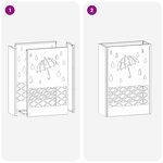 vidaXL Porte-parapluie avec stockage Rose 28 x 12 x 41 cm Acier