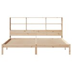 vidaXL Lit bibliothèque sans matelas 200x200 cm bois massif de pin