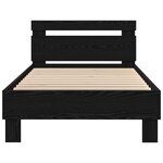 vidaXL Cadre de lit Chêne noir 75 x 190 cm Bois d'ingénierie