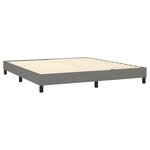 vidaXL Sommier à lattes de lit avec matelas Gris foncé 160x200cm Tissu