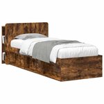 vidaXL Cabinet de Tête de Lit Chêne fumé Bois d'ingénierie