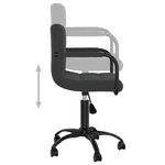 Chaise fauteuil siège pivotante de bureau informatique étude velours noir 02_0024166