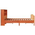 vidaXL Lit bibliothèque sans matelas cire marron 135x190 cm pin massif