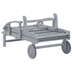 vidaXL Chaise longue de jardin avec coussin Bois d'acacia solide