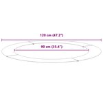 vidaXL adapté pour anneau d'arbre plat Marron Ø60 / 90 cm