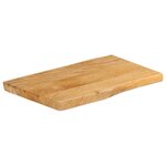 vidaXL Dessus de table 70x40x3 8 cm bord vivant bois massif manguier