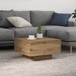vidaXL Table Basse chêne artisanal 55 x 55 x 31 cm Bois d'ingénierie