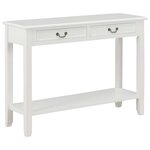 vidaXL Table console Blanc 110x35x80 cm Bois