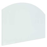 vidaXL Plaque en verre de cheminée Transparent 80 x 60 cm Verre