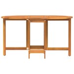 Table de jardin pliable papillon vidaXL 110x60x72 cm en bois d'acacia costaud