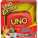 Mattel GXY75 - Uno extreme Jeu de société et de cartes avec distributeur aléatoire  sonore et lumineux