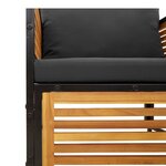 vidaXL Chaise de jardin avec coussins bois massif d'acacia