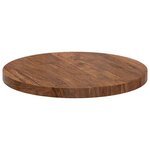 vidaXL Plateau de table Marron foncé Ø 40 x 2.5 cm Chêne massif