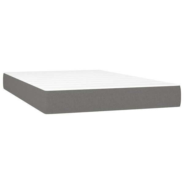 vidaXL Matelas de lit à ressorts ensachés fermeté moyenne Gris foncé 120x200x20 cm