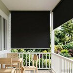 vidaXL Store enrouleur Protection UV Noir 180 x 230 cm Polyester