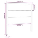 vidaXL Tête de lit 81x4x100 cm Bois massif de pin