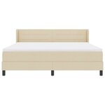 vidaXL Lit à ressorts avec matelas Crème 200 x 180 cm Polyester