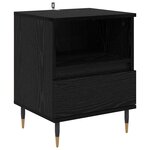 vidaXL Cabinet de chevet Chêne noir 40 x 35 x 50 cm Bois d'ingénierie
