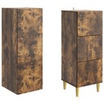 vidaXL Ensemble de Meubles 2 Pièces 33 x 34 5 x 90 cm Bois d'ingénierie