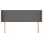vidaXL Tête de lit avec oreilles Gris 147x16x78/88 cm Similicuir