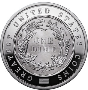 Monnaie 1894 BARBER DIME Greatest US Coins 2 Oz Argent 5$ Niue 2026 (PRÉCOMMANDE)