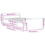 vidaXL Cadre de lit sans matelas chêne marron 100x200 cm