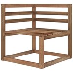vidaXL Canapés d'angle palette de jardin 2 Pièces Marron Pin imprégné