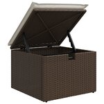 vidaXL Ensemble de Canapés de Jardin 4 pièces avec Coussins Rattan Poly Marron